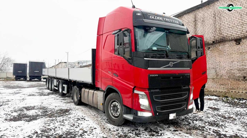 Отгрузка полуприцепа бортовой платформы Тонар В4-13VК в Ставрополь