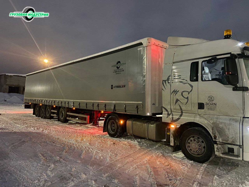 Отгрузка шторного полуприцепа V-trailer V-332 16,5 метра в г. Рязань